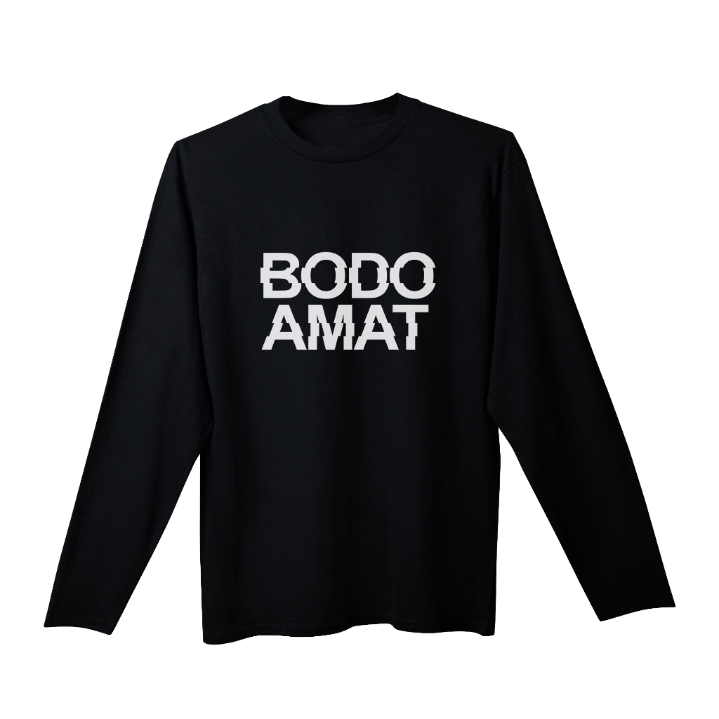 Kaos Pria BODO AMAT Lengan Panjang Dewasa Baju Atasan Unisex PakeKaos
