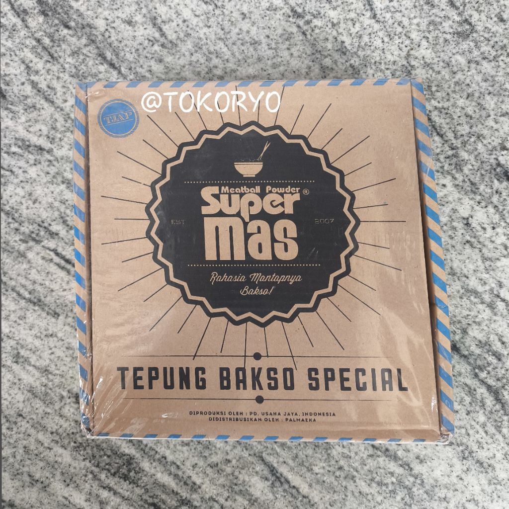 

NEW PRODUCT TEPUNG BASO/BAKSO SUPERMAS BIRU 1 DUS REE RAIN