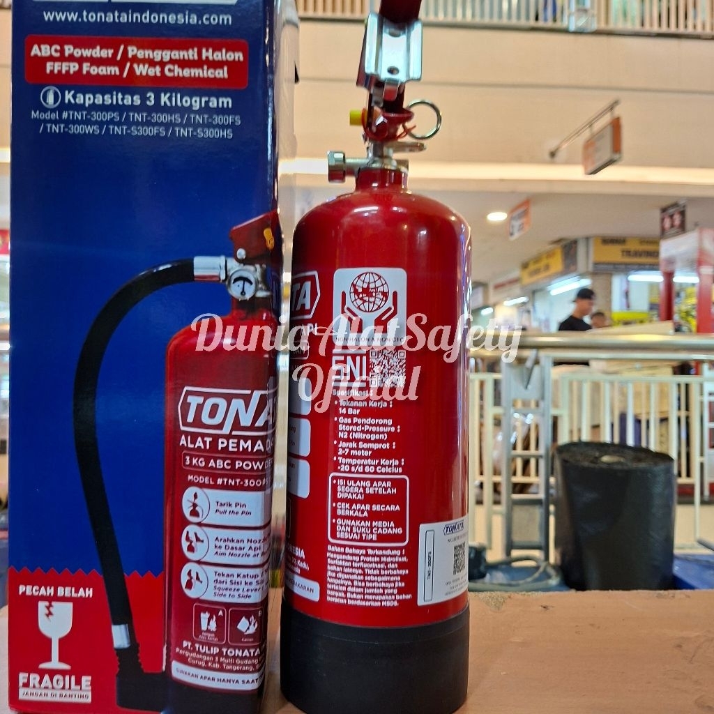 Apar Pemadam Api Tonata 3Kg Powder Sni Satu Set Komplit