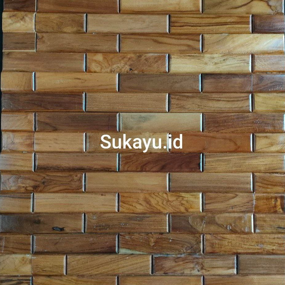 SUKAYU PAKET 1 m2 WOOD WALL PANEL 3D || WALL PANEL || PANEL DINDING KAYU || WALLPANEL DINDING KAYU J