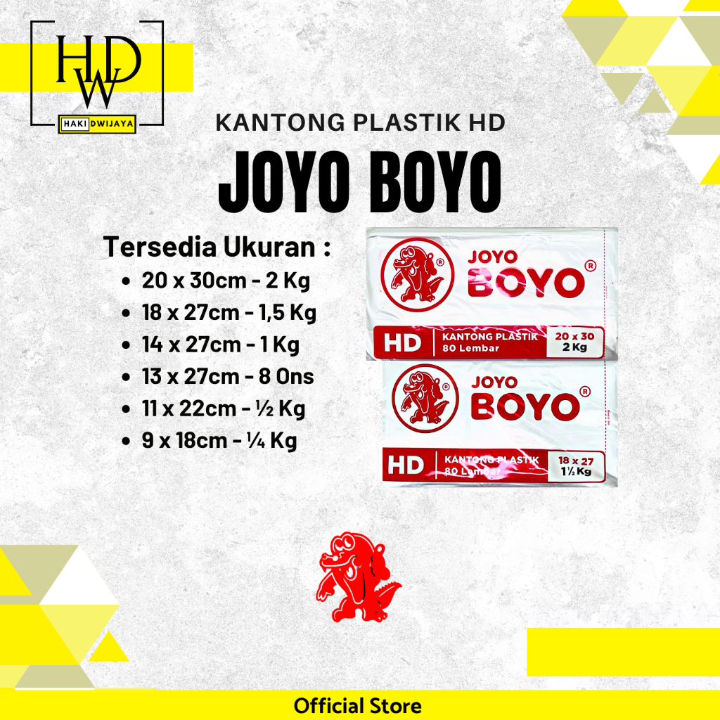 Kantong Plastik HD Joyo Boyo Kuat & Tebal Warna Buram