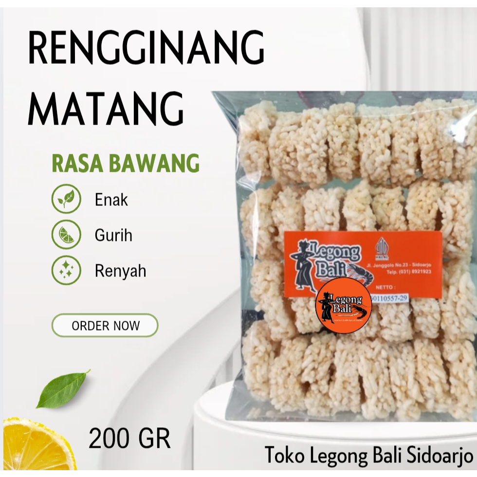

Legong Bali Sidoarjo Kerupuk Rengginang Matang Rasa Bawang 200 gr