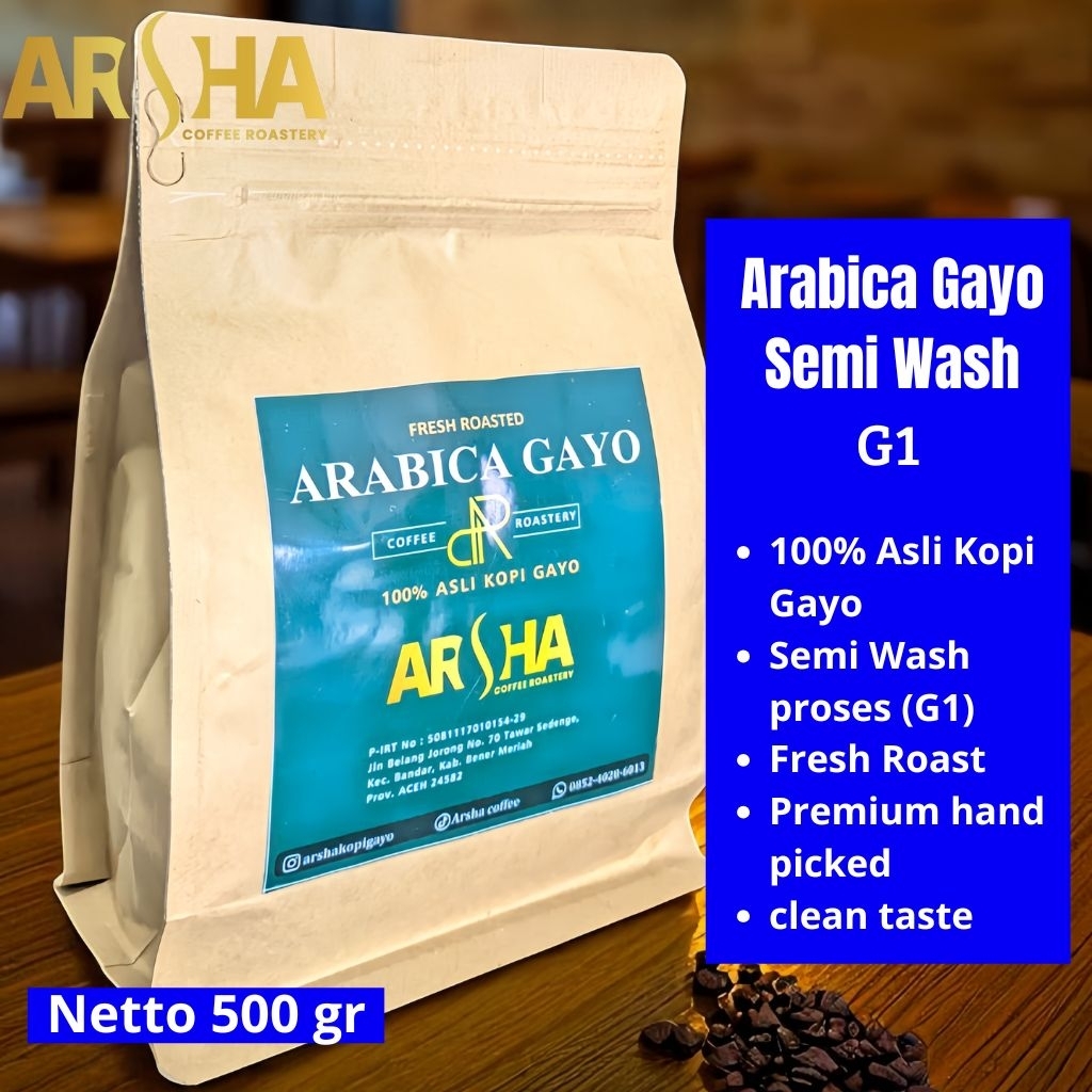 

Arabica Gayo Semi Wash (G1) 500 gr