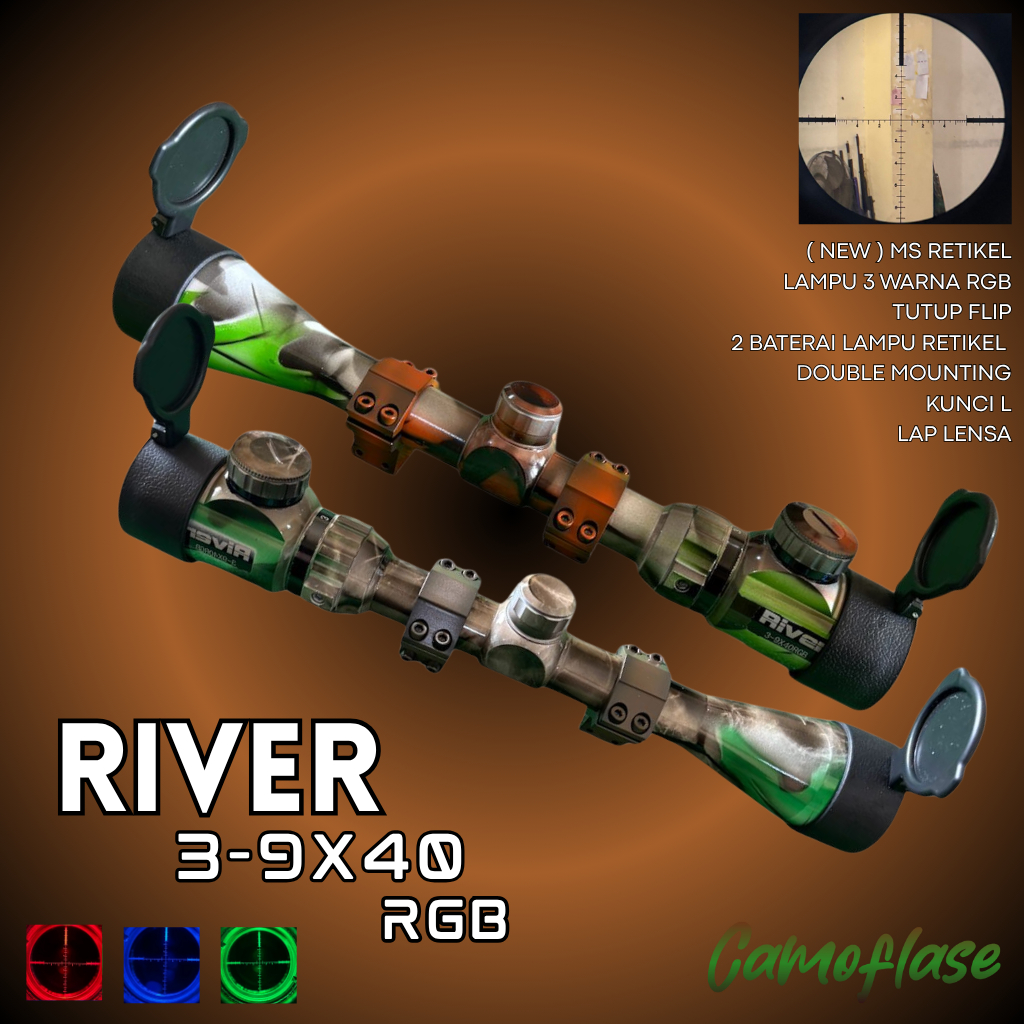 Teleskop RIVER 3-9X40 RGB MOTIF CAMOFLASE