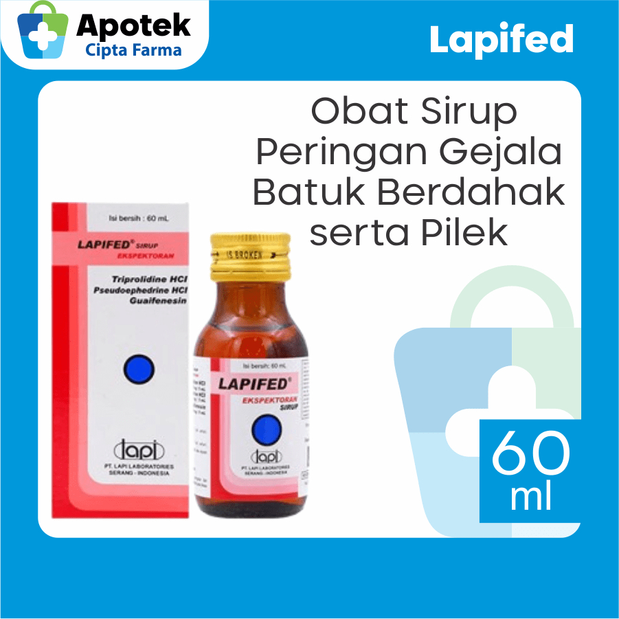 Lapifed Expectorant Pseudoephedrine Hci Guaifenesin Obat Batuk Berdahak Pilek Flu Hidung Tersumbat d