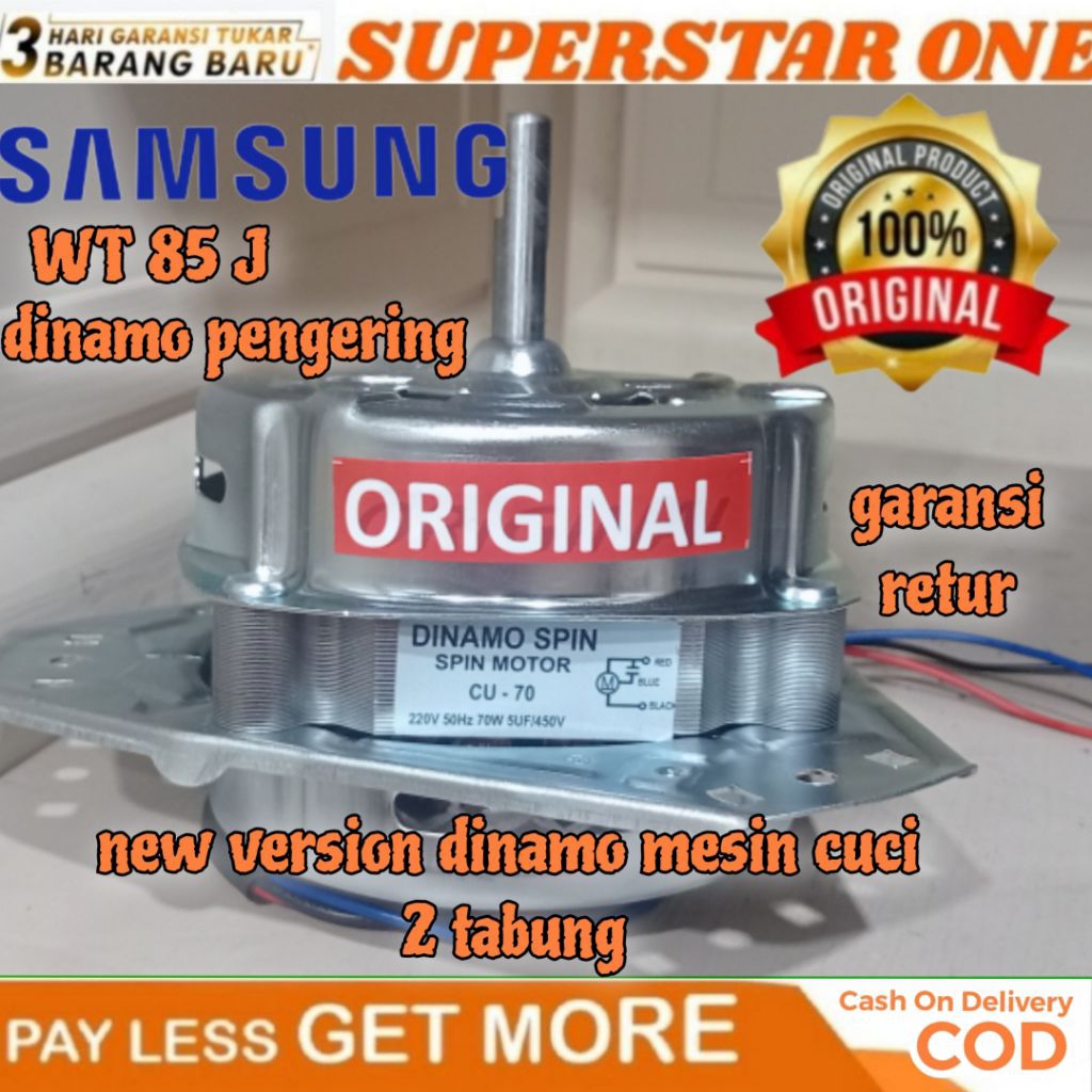 Dinamo/motor mesin cuci 2 tabung samsung WT 85 J SPIN/PENGERING