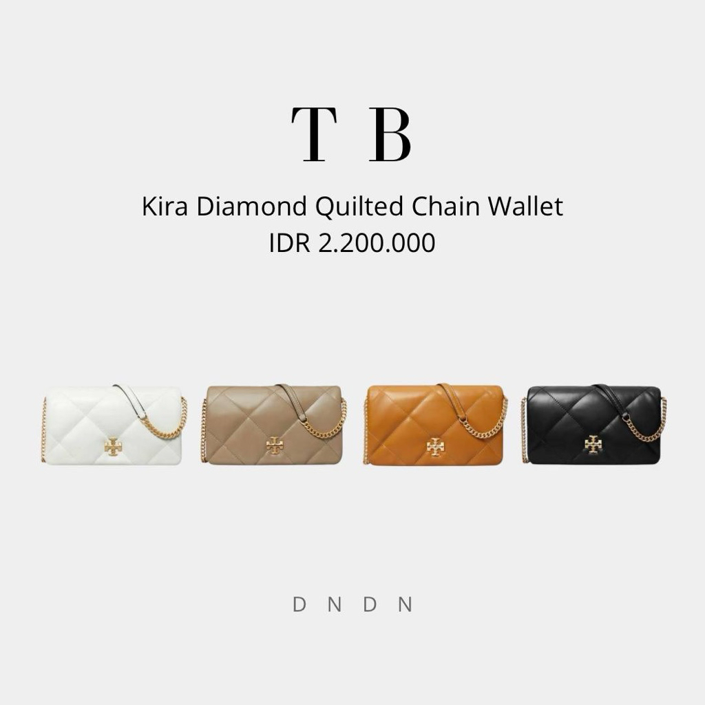 Kira Diamond Quilted Chain Wallet