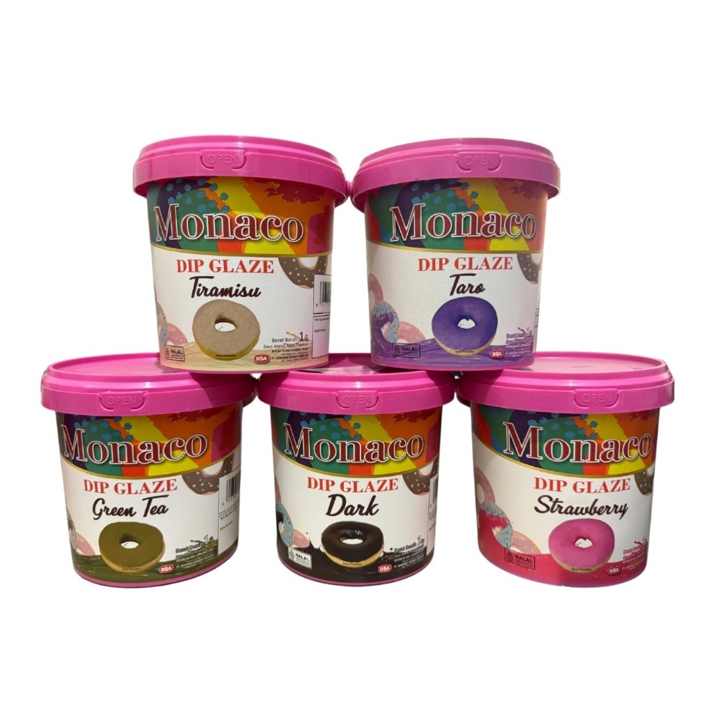 

Monaco Dip Glaze 1 Kg - Donut Topping Donat – Roti Bakar – Martabak