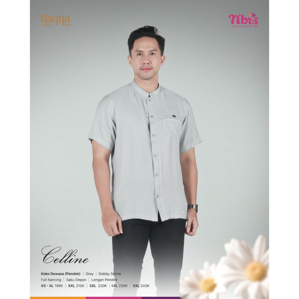 NIBRAS KOKO CELLINE GREY / NIBRAS KOKO CELLINE WHITE PANJANG / KOKO NIBRAS CELLINE / KOKO DEWASA NIB