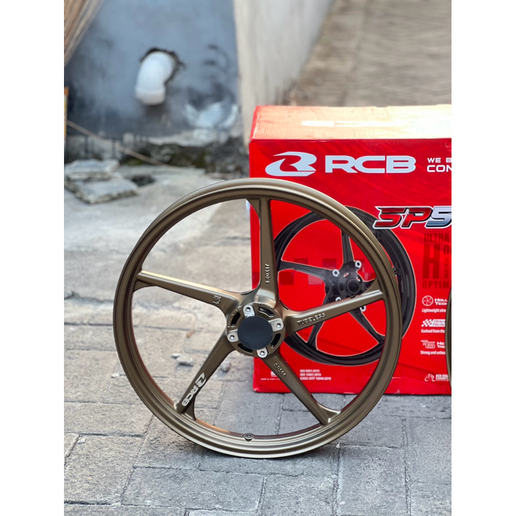VELG RCB SP500 SP 500 160/160-17 PNP gl MX KING NINJA R SS RR WARNA BRONZ DAN HITAM LUBANG 4