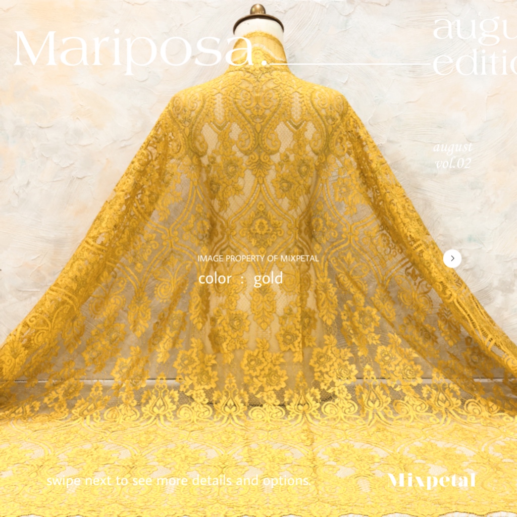 BAKAL KAIN KEBAYA BROKAT PREMIUM SEMI ITALY SHINNING METALIC MARIPOSA