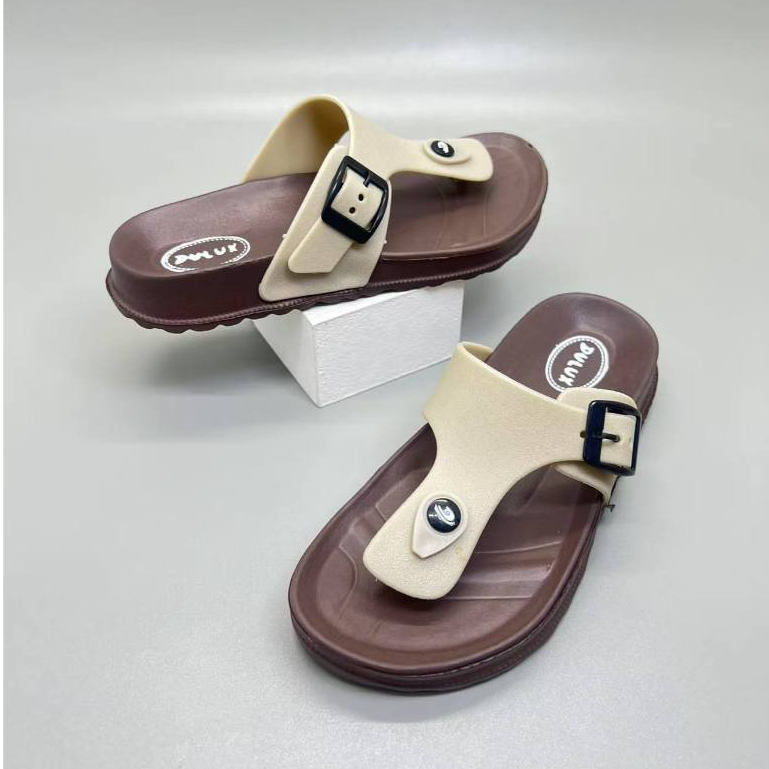 (Size 30-44) Dulux 213 Sandal Anak Karet Jepit Sandal Wanita Sandal Pria Polos