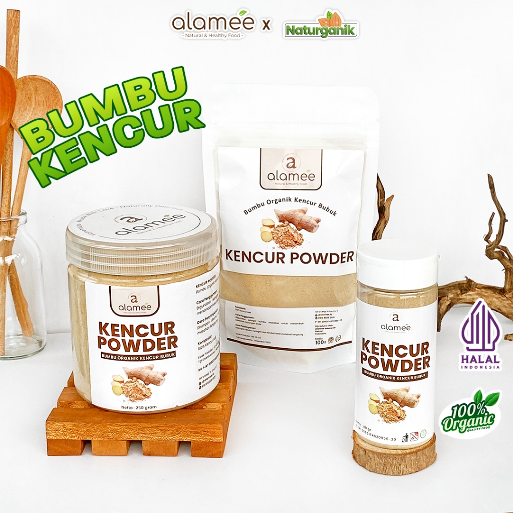 

ALAMEE Kencur Bubuk Bumbu Dapur Organik Murni Asli Seasoning Powder Spice Naturganik