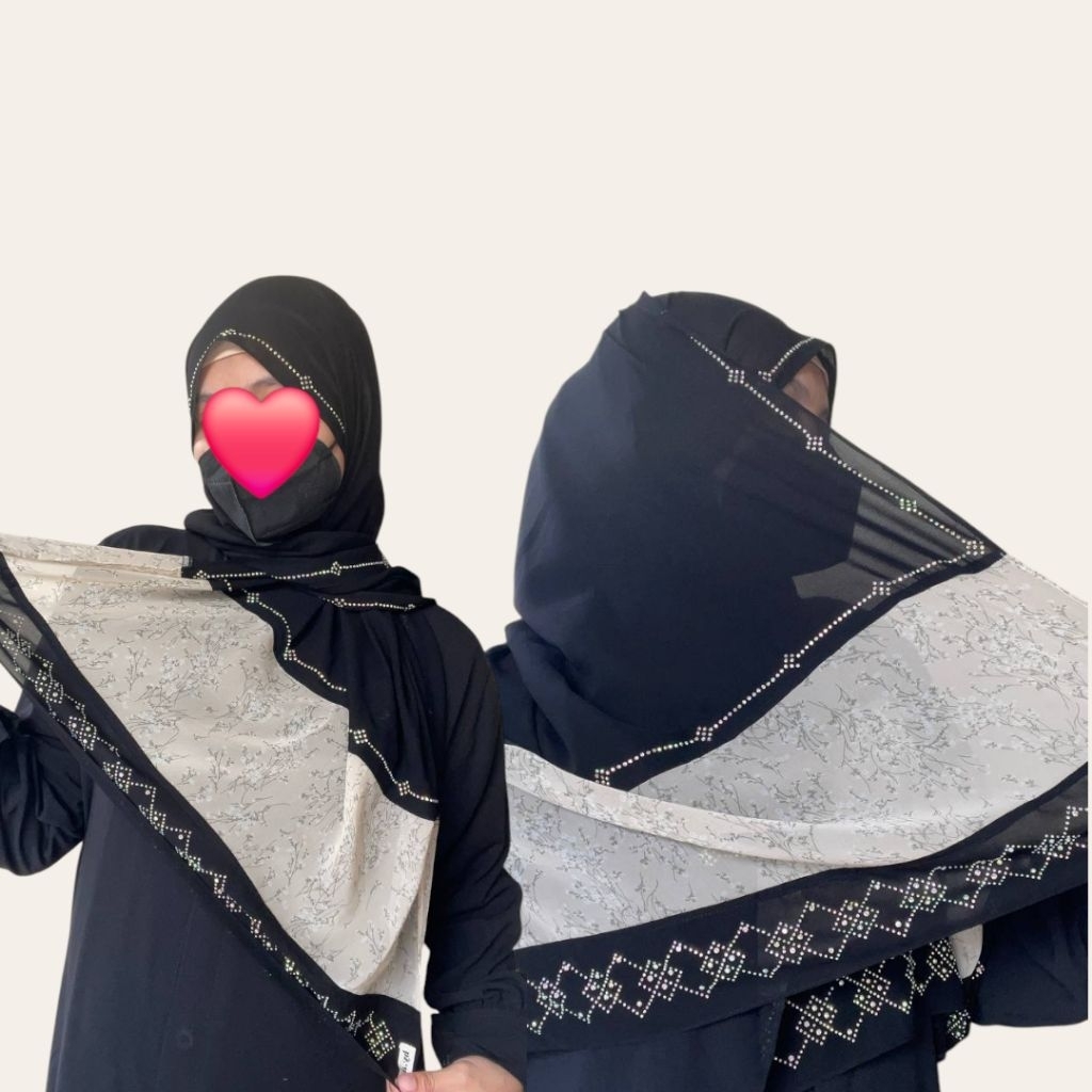 Nayla Scarf – Pashmina Chiffon Arab 200x75 | Payet Kaca Rainbow