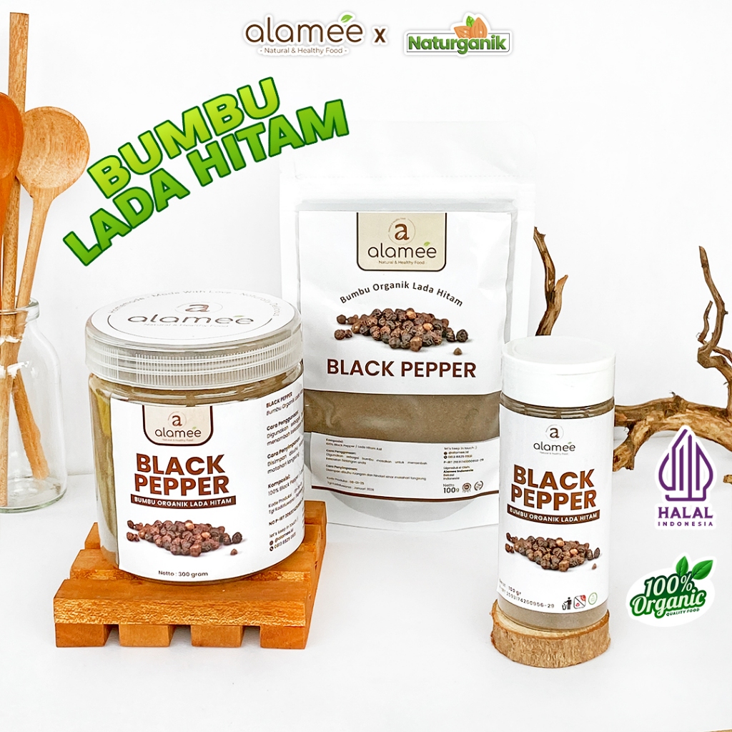 

ALAMEE Blackpepper Powder Lada Hitam Bubuk Black Pepper Bumbu Dapur Instan Organik Naturganik