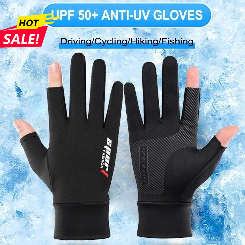 Sarung Tangan Motor Sepeda Pria Wanita Ice Silk Gloves Anti Slip Es Sutra Nyaman dan Bernapas Cewek 