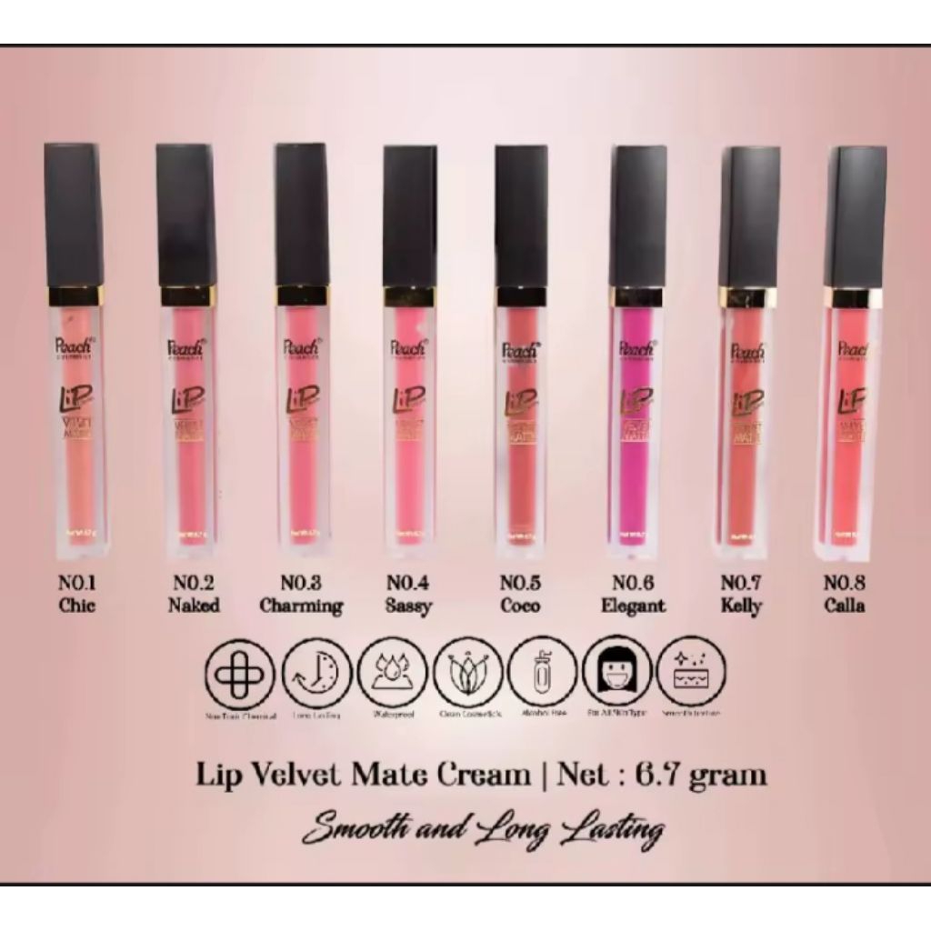 Peach Lip Cream Matte Velvet
