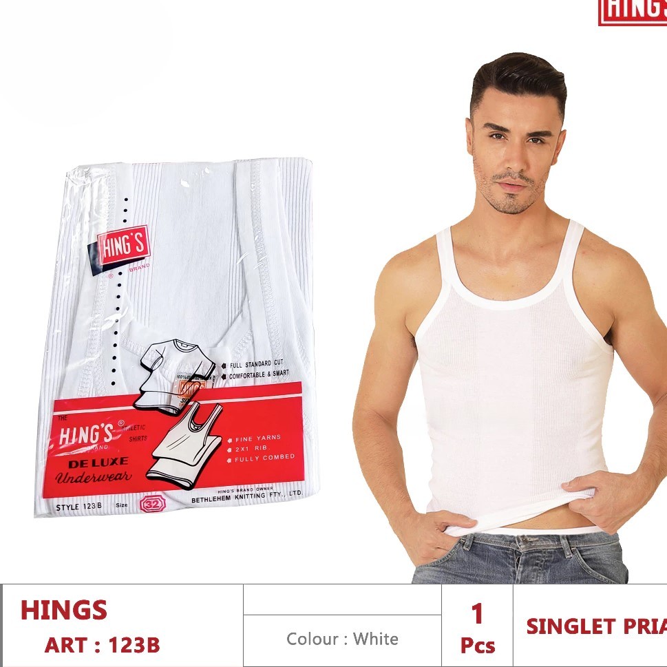 Singlet Hing's | Singlet Hing Pria | Kaos Dalam Pria Salur | Kaos Singlet Dewasa - Butik Busana Fash