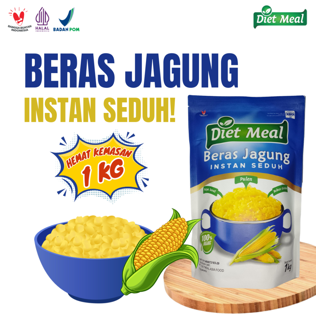 

Beras Jagung Dietmeal Seduh 1Kg