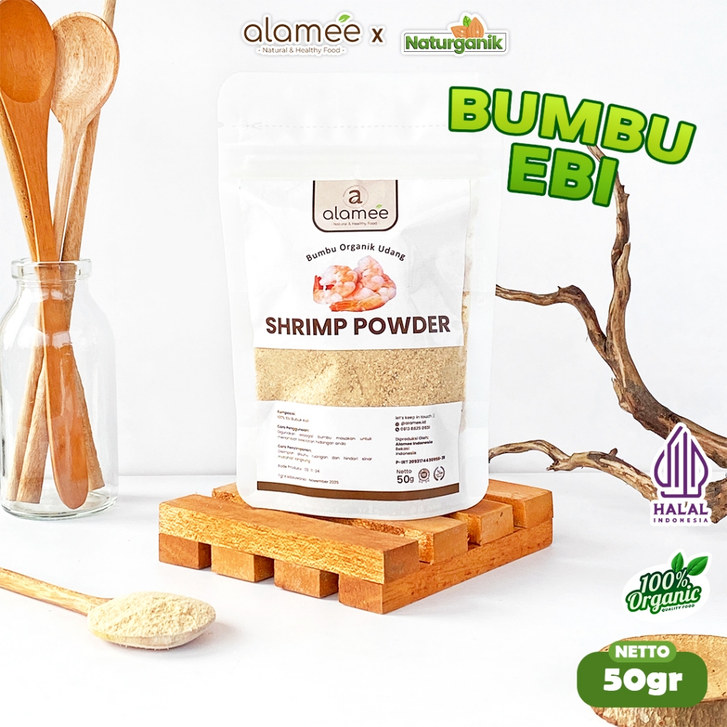 

ALAMEE Ebi Bubuk Halus Bumbu Dapur Organik Udang Shrimp Powder Spice Seasoning 50gr Naturganik