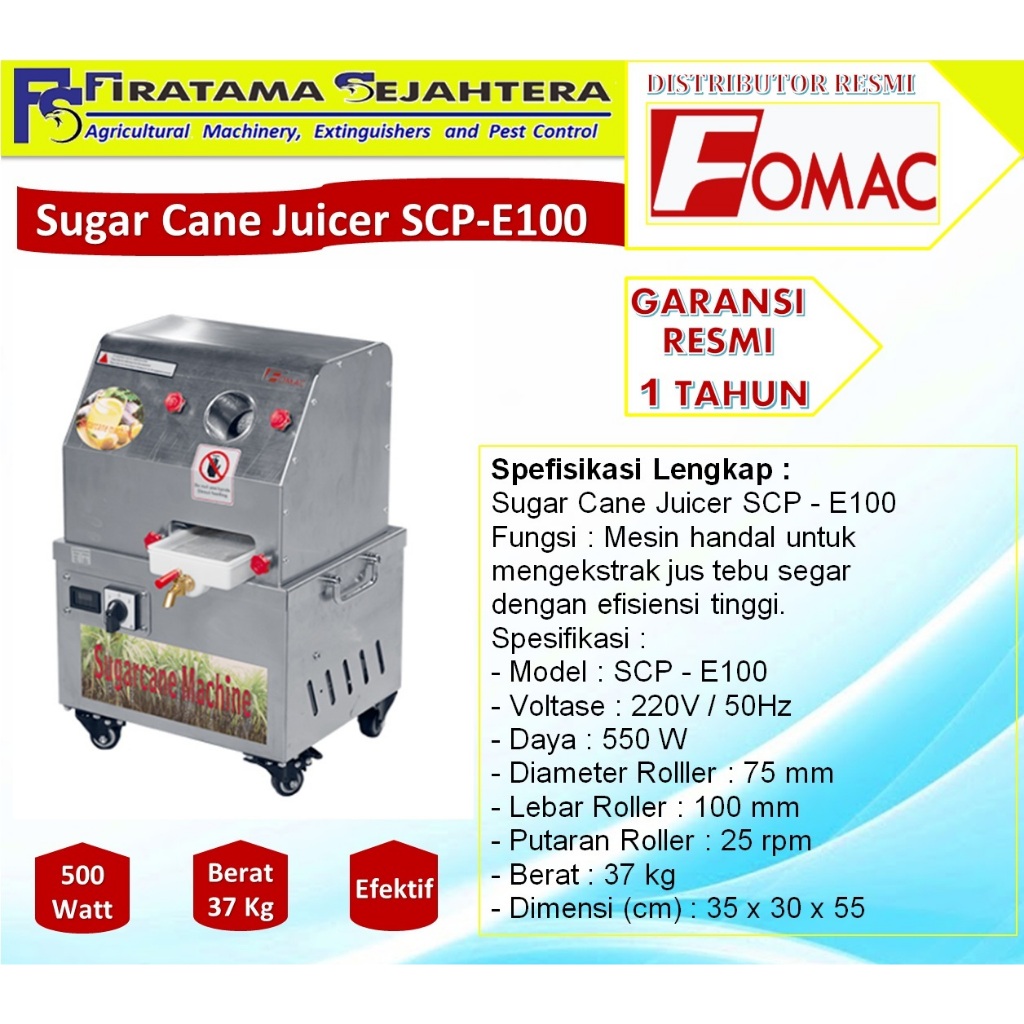 Fomac Sugar Cane Juicer Machine / Mesin Peras Tebu Terbaik Harga Bagus
