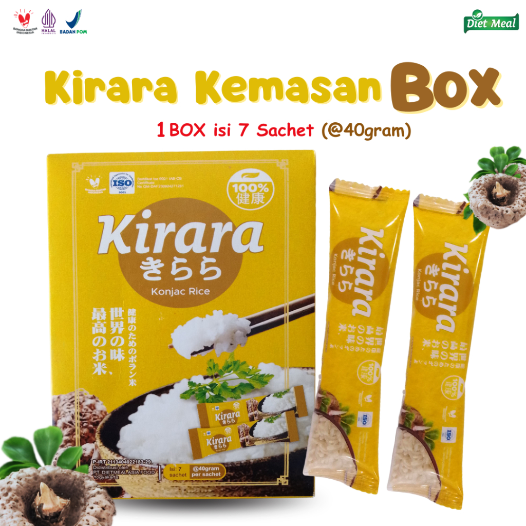 

Beras Porang Kirara Instan Praktis Kemasan Box Isi 7 Sachet