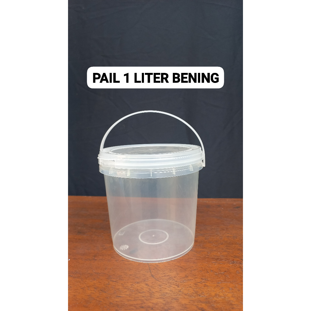 

PAIL 1 LITER BENING + TUTUP PAIL + PEGANGAN
