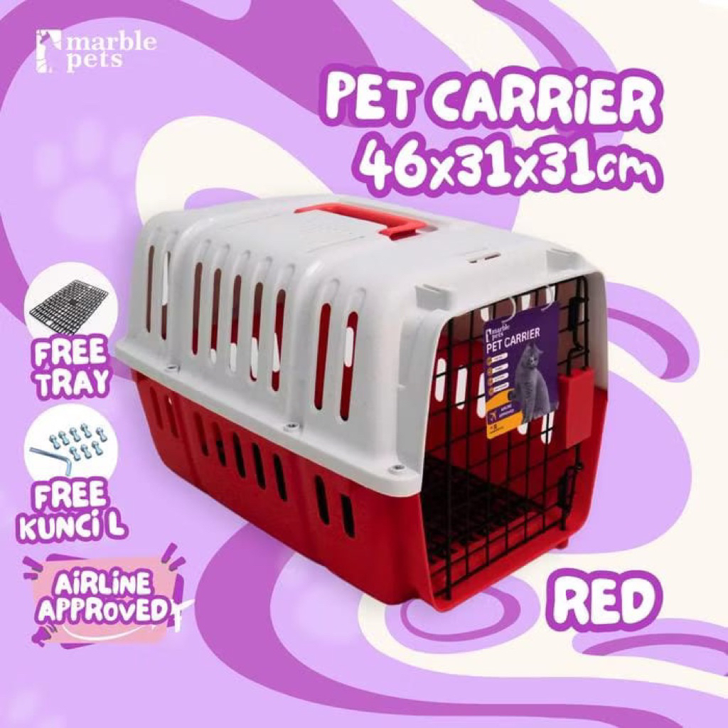 PET CARGO IMPORT MARBLE // TAS KUCING // KONTENER KUCING