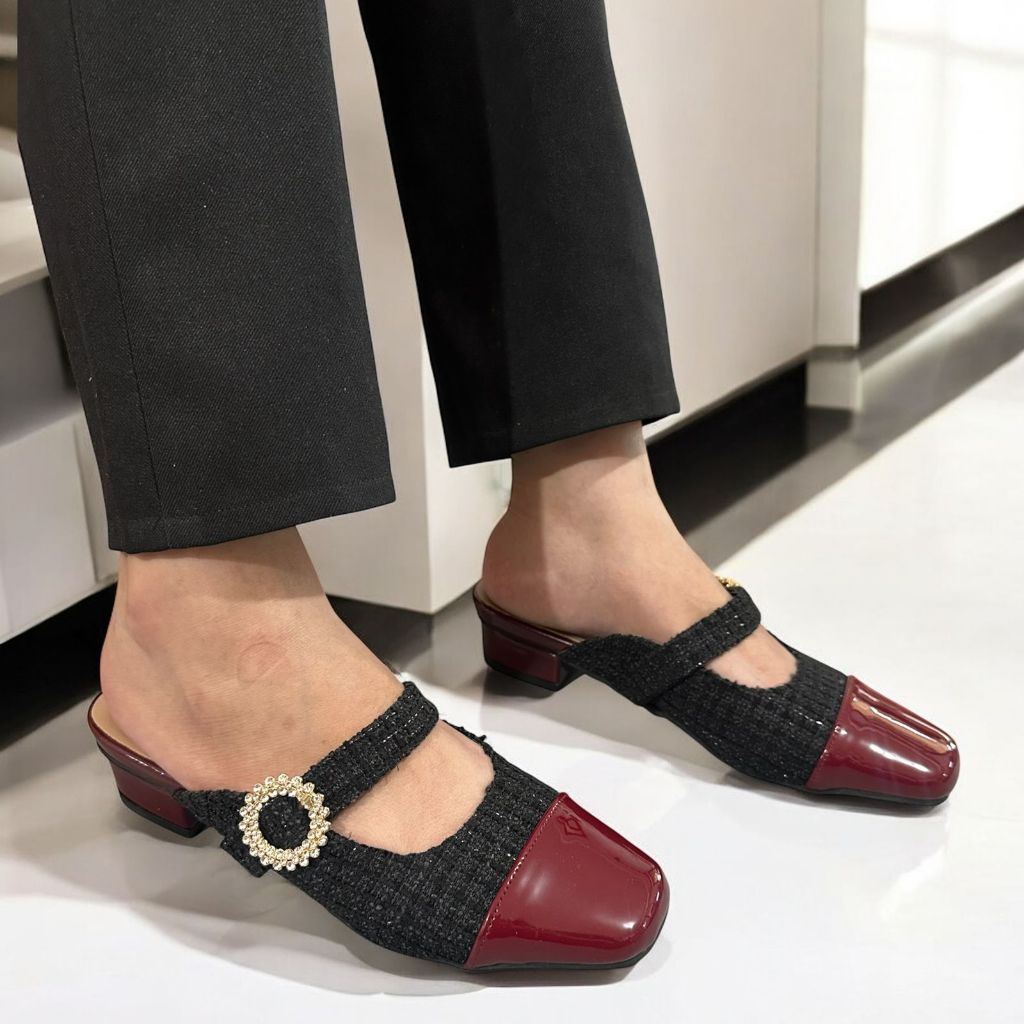Flower Sepatu hells Wanita - BP36 Sepatu Sandal Wanita - Sepatu Flat Wanita