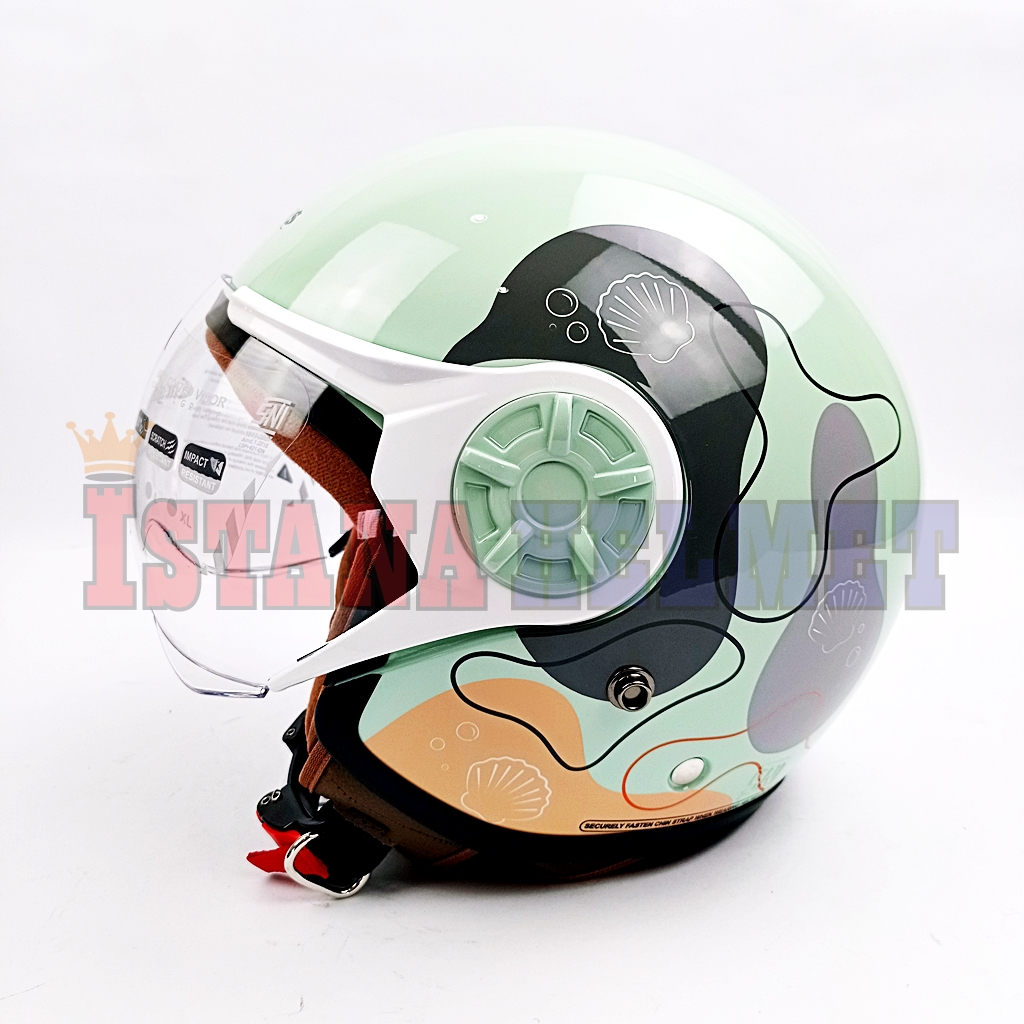HELM CARGLOSS YRH HIJAB MOTIF OCEAN SALEM GREEN ORIGINAL