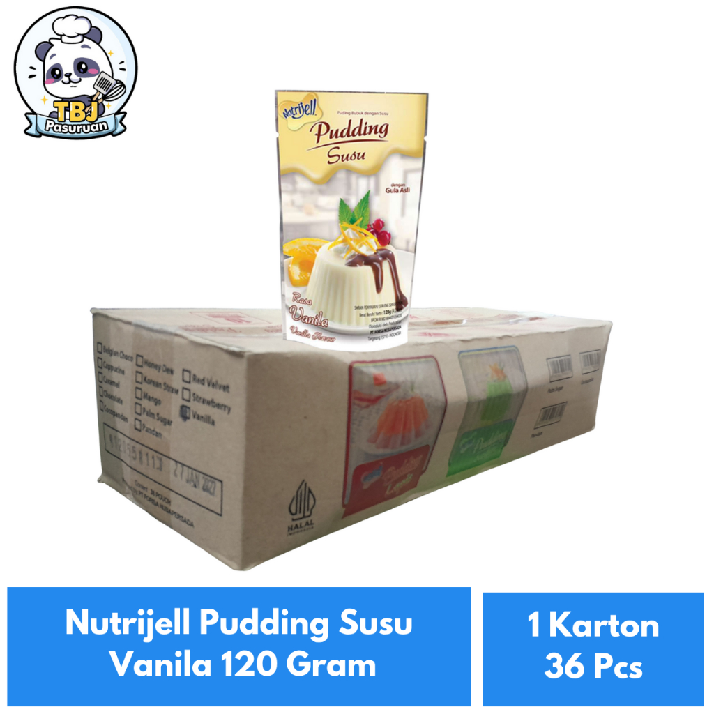 Nutrijell Pudding Susu Vanila 120 Gram Kemasan 1 Karton Isi 36 Pcs