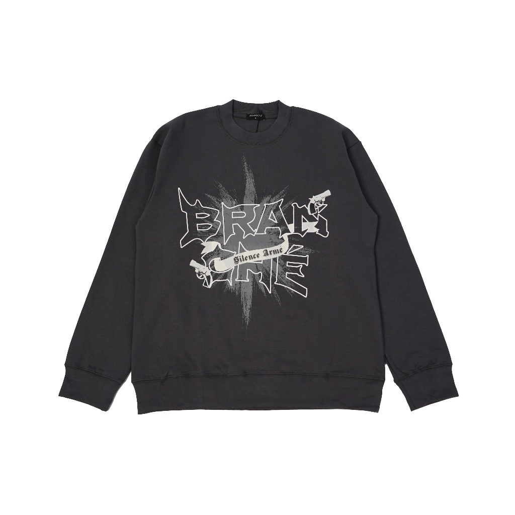 Branche Oversize Crewneck Gun Heavyweight Dark Grey