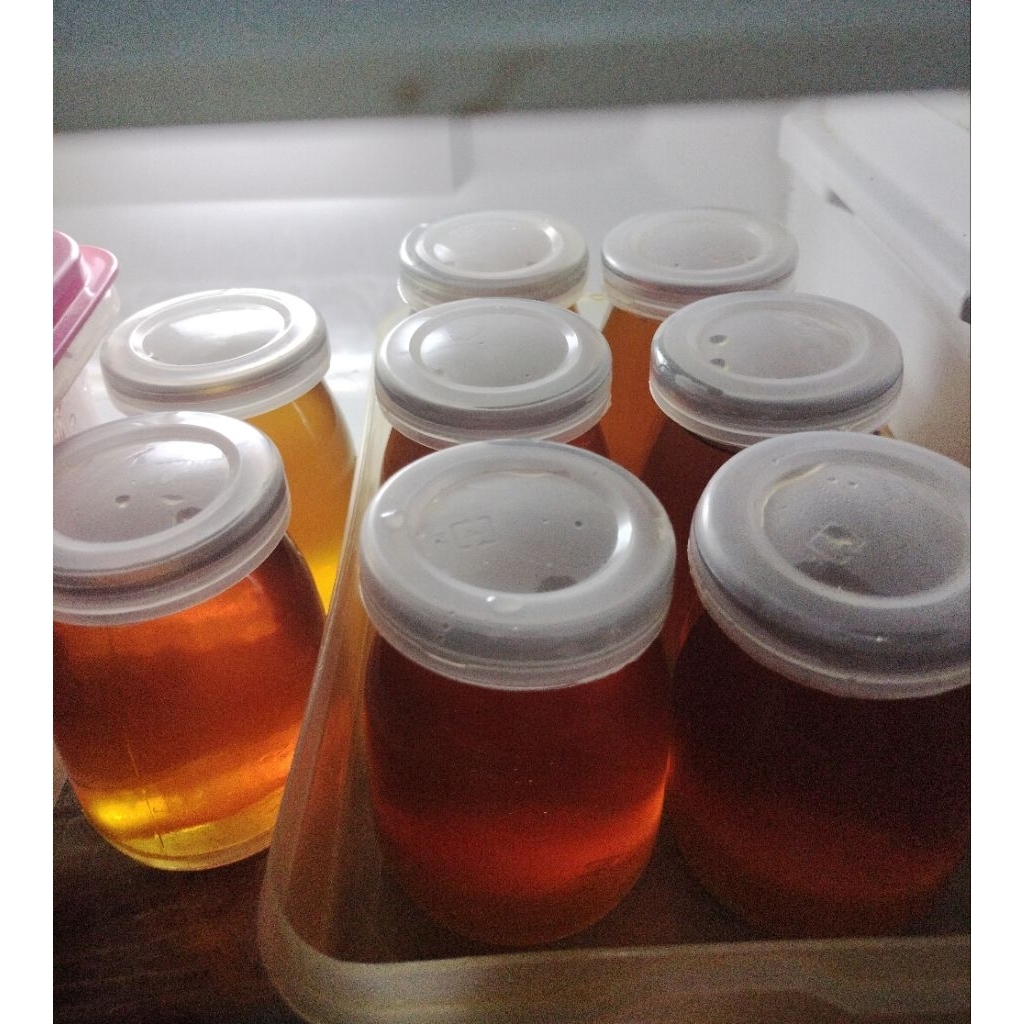 

minuman air Kombucha tea hitam toples jar 100 ml