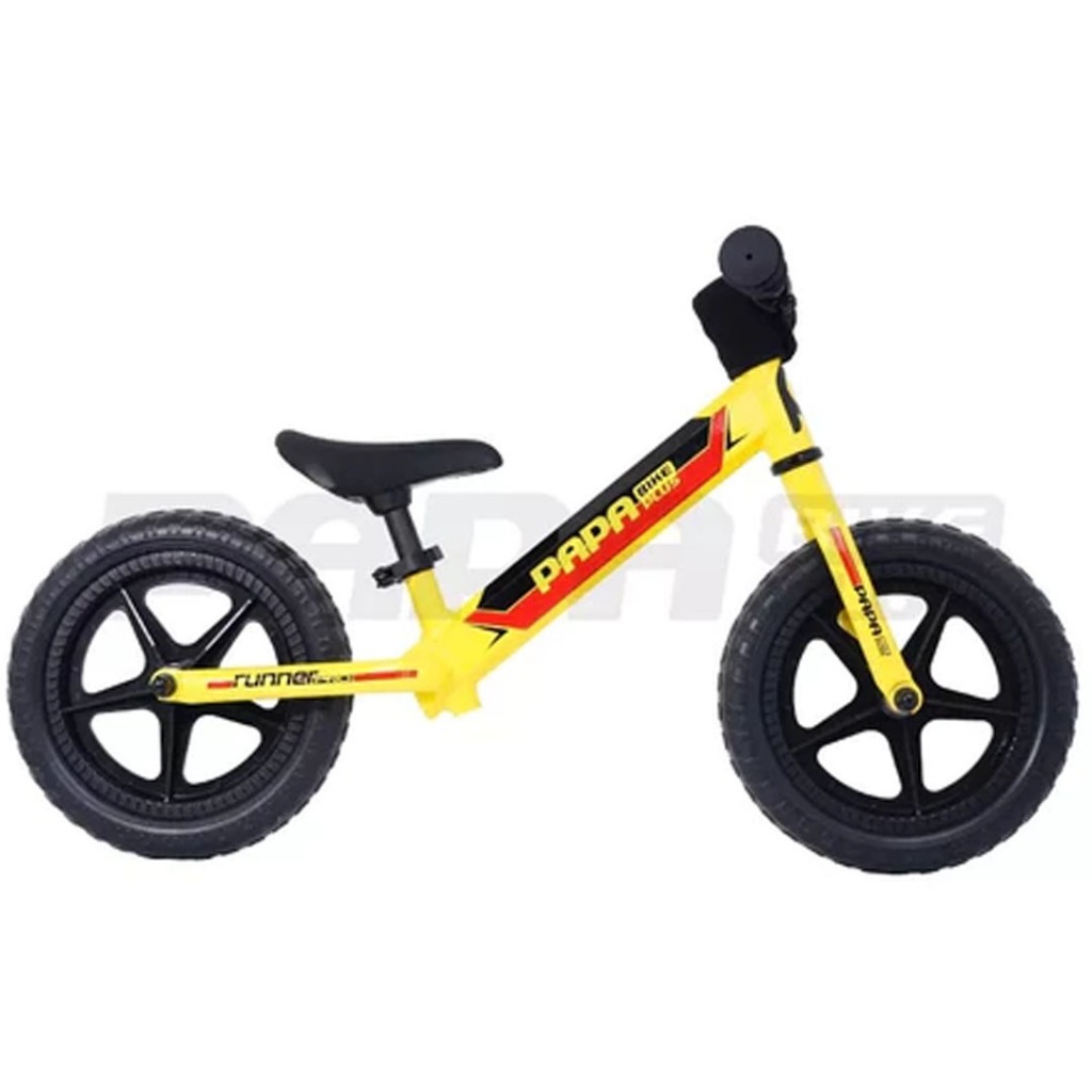 Sepeda Anak Balance Bike PAPA BIKE Push Bike Runner Pro 12inch Yellow