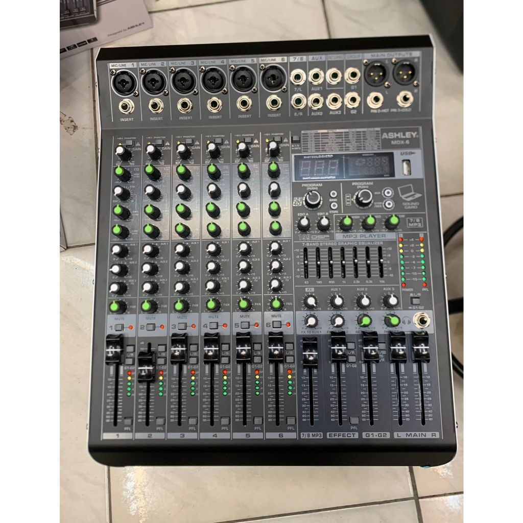 Mixer Ashley MDX 6 / MDX-6 / MDX6 - 6 channel