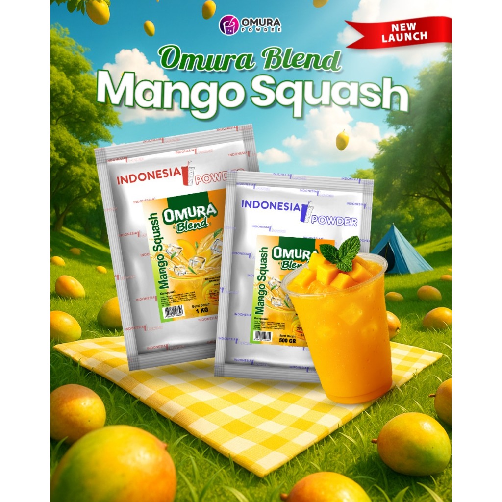 

BLEND Bubuk Minuman Premium Rasa Mango Squash / Mangga Segar Mix Gula 1 Kg & 500 Gram Indonesia Powder