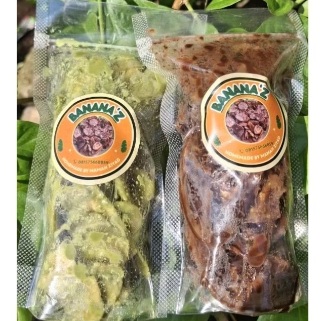 

Keripik pisang rasa coklat matcha|Bananaz chips| isi 100g
