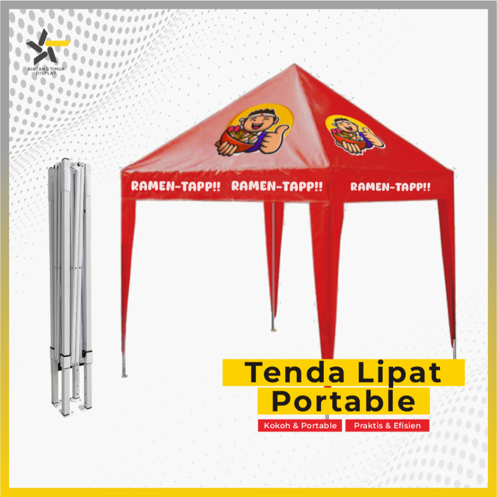 TENDA LIPAT PORTABLE 2X2  3x3| TENDA BAZAAR | TENDA PAMERAN |  TENDA CUSTOM PRINT