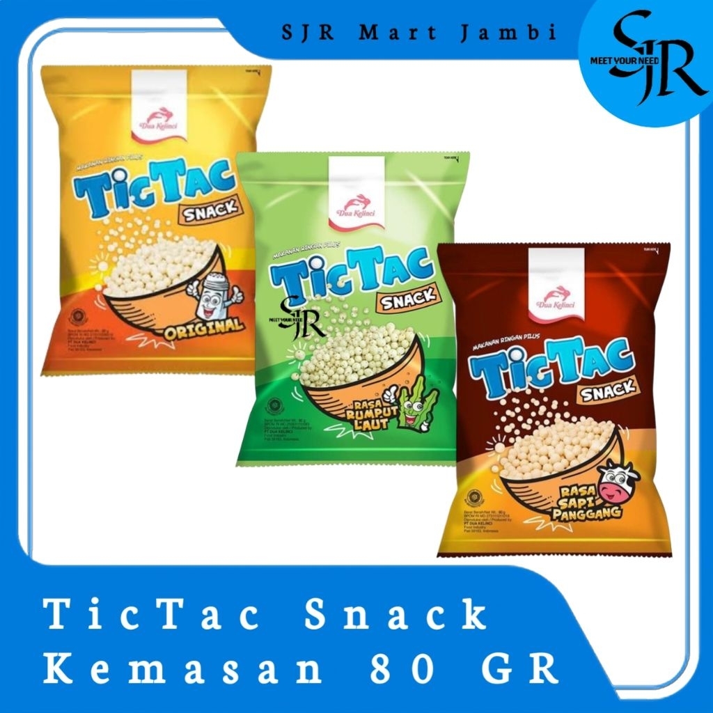 

[Snack] TicTac Cassava Snack Dua Kelinci | Kemasan 80gr