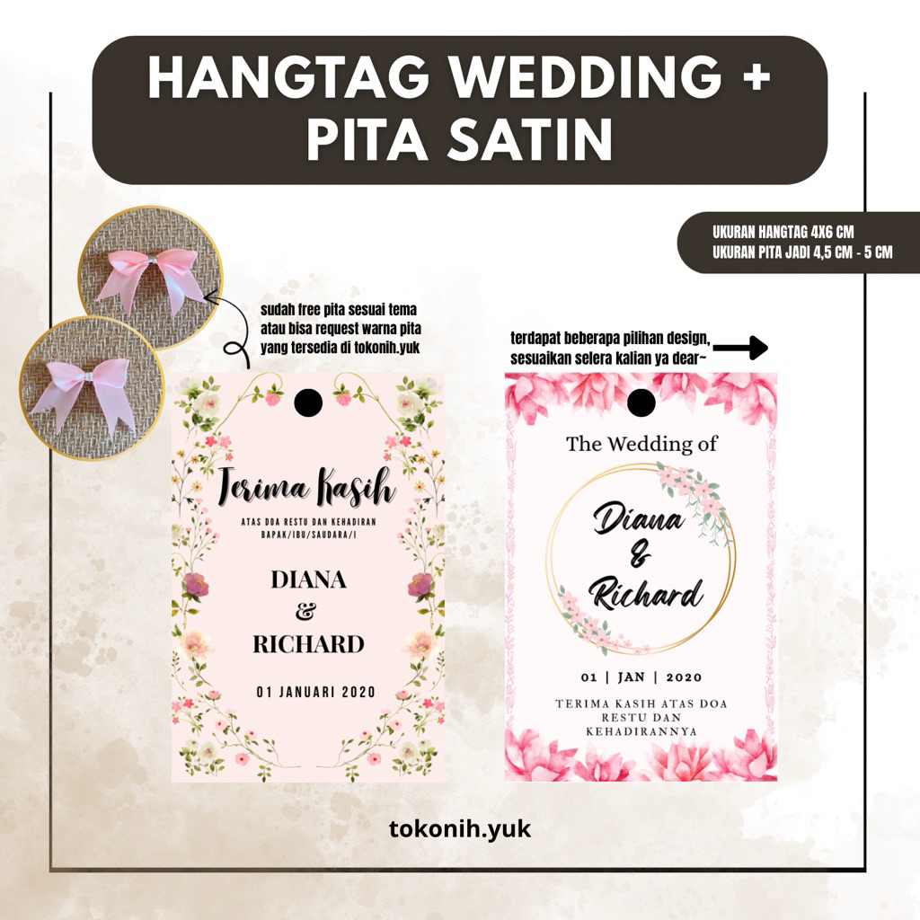 PITA DAN HANG TAG SOUVENIR UKURAN 4x6 CM | PITA TAG SOUVENIR PERNIKAHAN/HAMPERS/ULANG TAHUN/HAJI/UMR