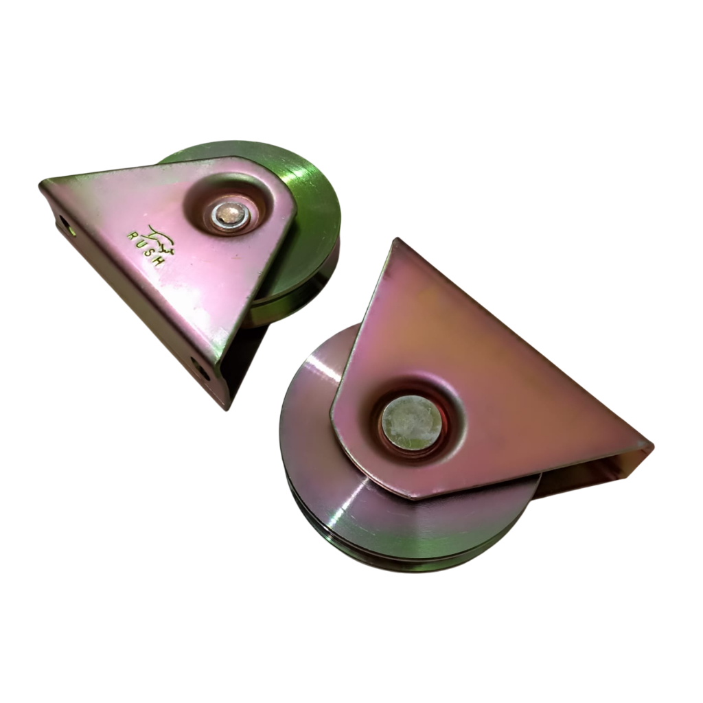 roda pagar besi tebal model V dan U