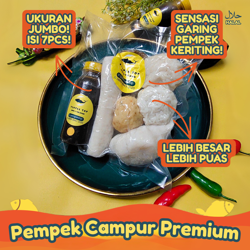 

Pempek Campur PREMIUM Palembang Asli | Pempek Jumbo Isi Tenggiri | Frozen Praktis Tinggal Goreng