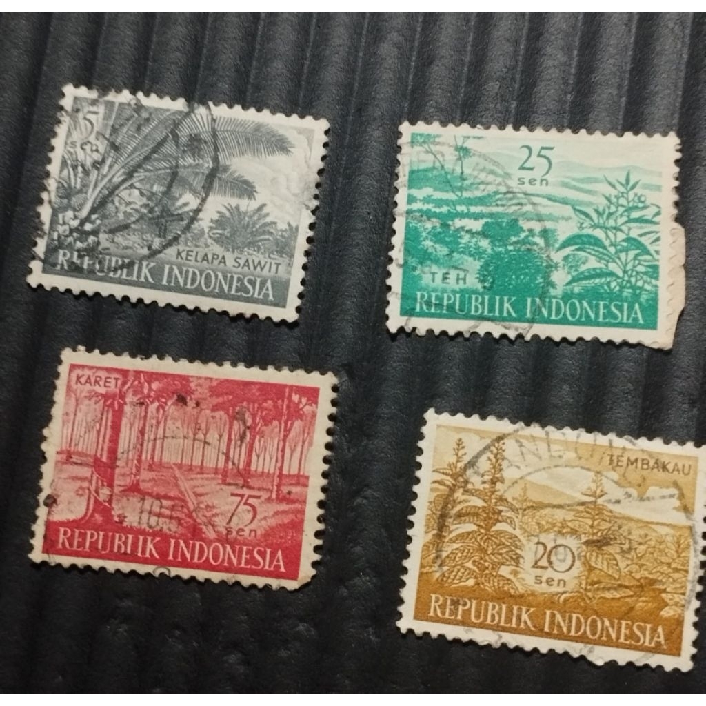 

Prangko Indonesia 1960 Seri Hasil Bumi
