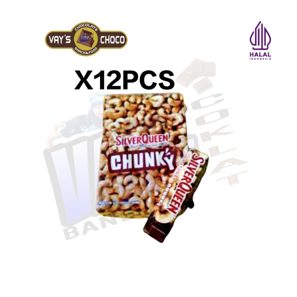 

SILVERQUEEN CHUNKYBAR 30GR/26GR ALMOND BOK (1BOK X12PCS) EXP 2026