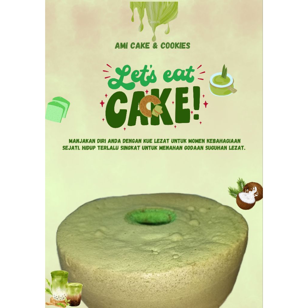 

chiffon cake pandan lembut moist cake hajatan