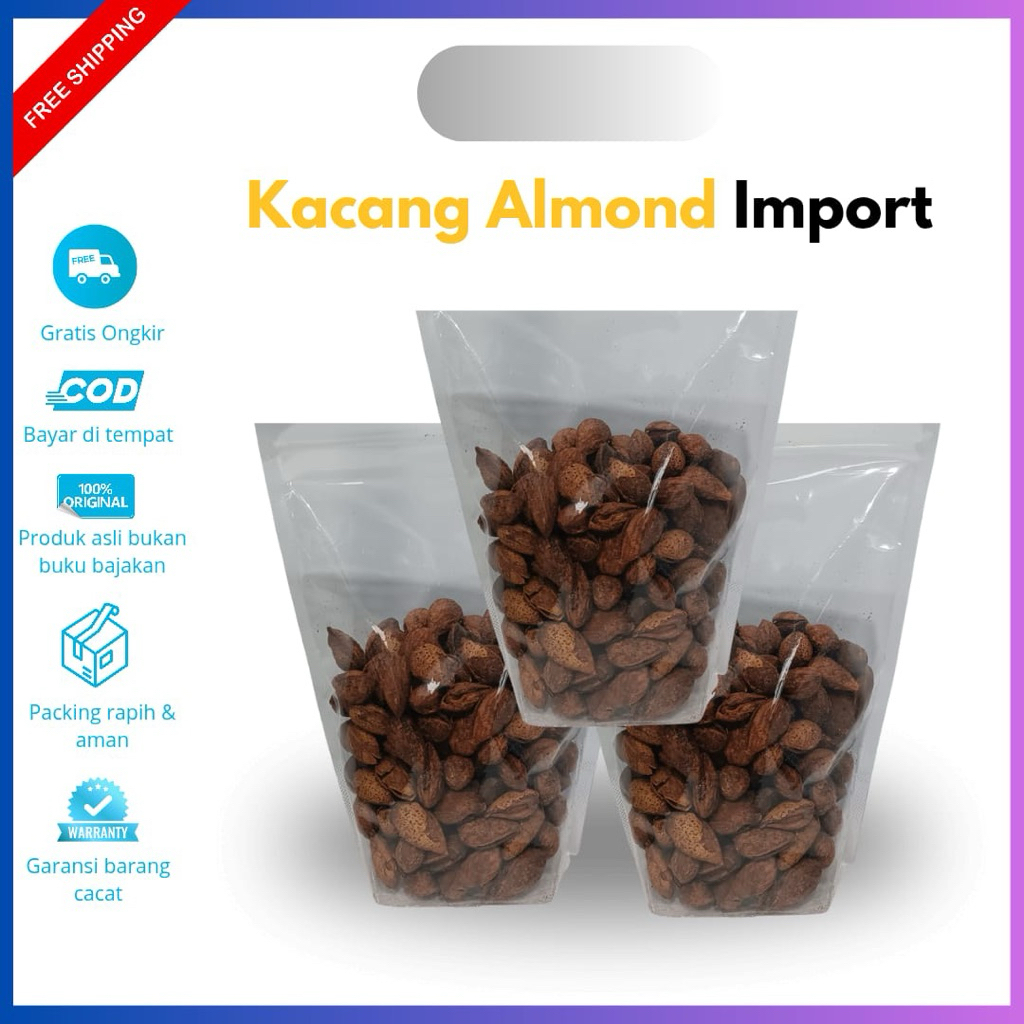 

kacang almond import rasa susu 500gr