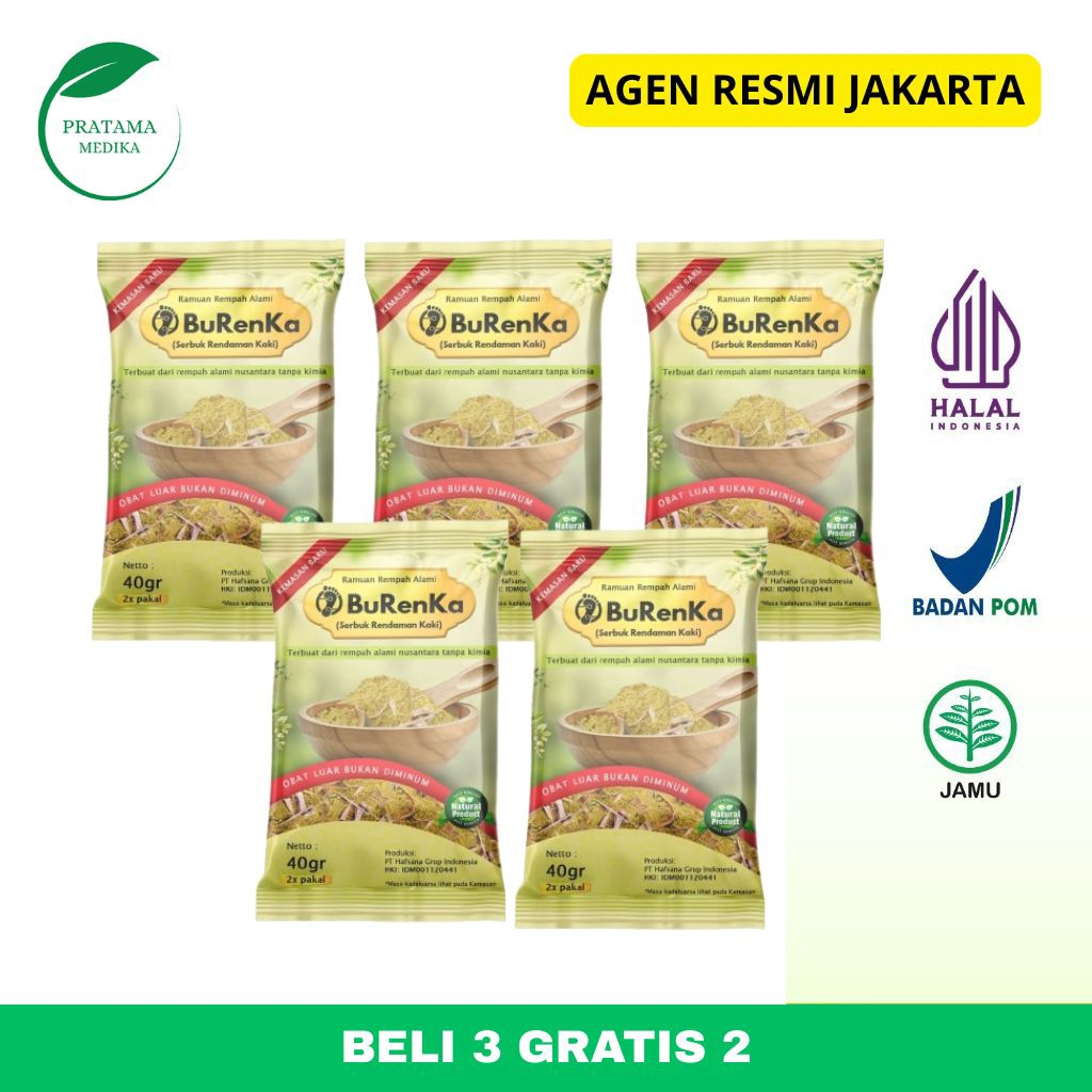 [BELI 3 GRATIS 2] BuRenKa ORIGINAL Ramuan Serbuk Rendaman Kaki Asli | BuRenKa Herbal Detox Obat Asam