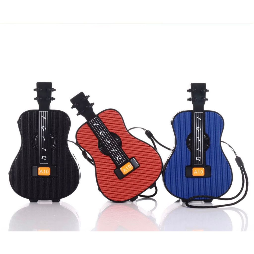 Speaker Bluetooth Model Gitar + Solar A10 Wireless Speaker Gitar Lucu Portable Super Bass