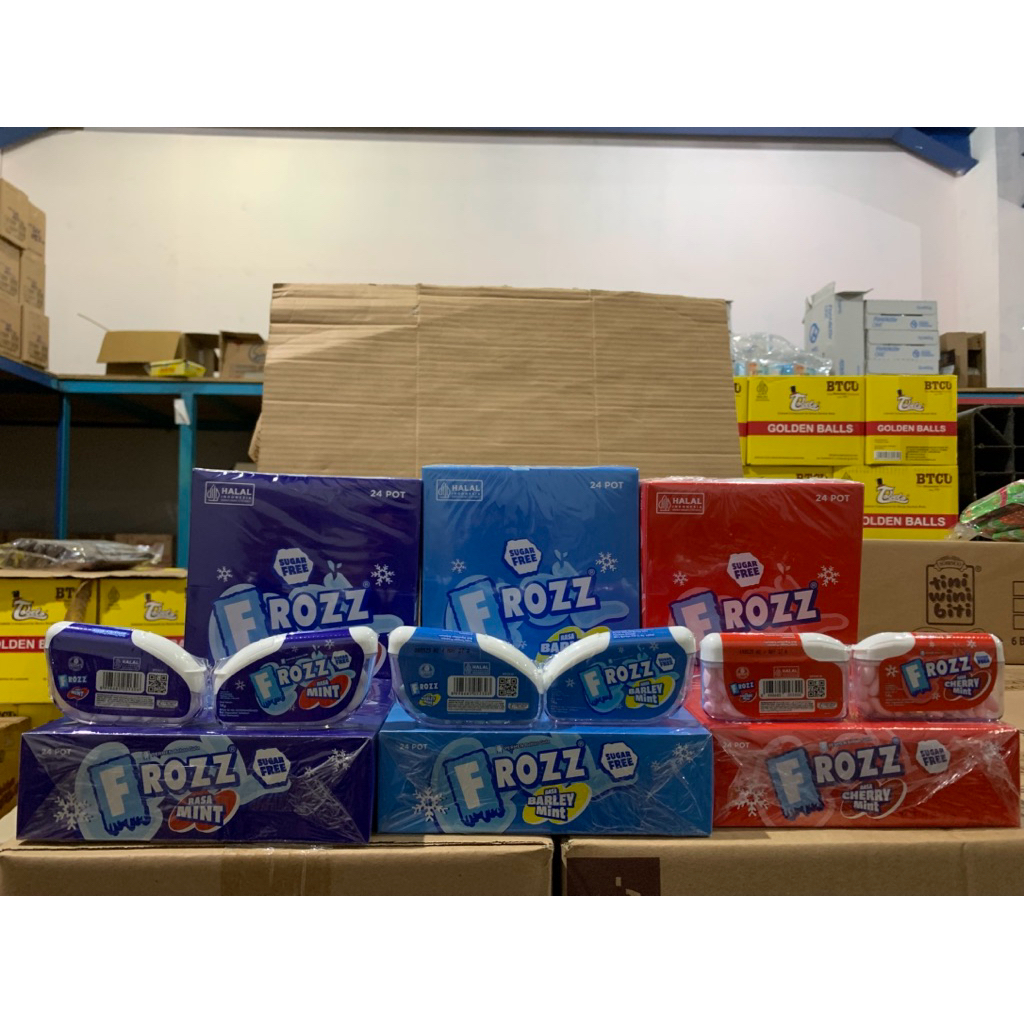 

Frozz Sugar Free rasa Mint, Barley Mint, Cherry Mint, Mangga mint.