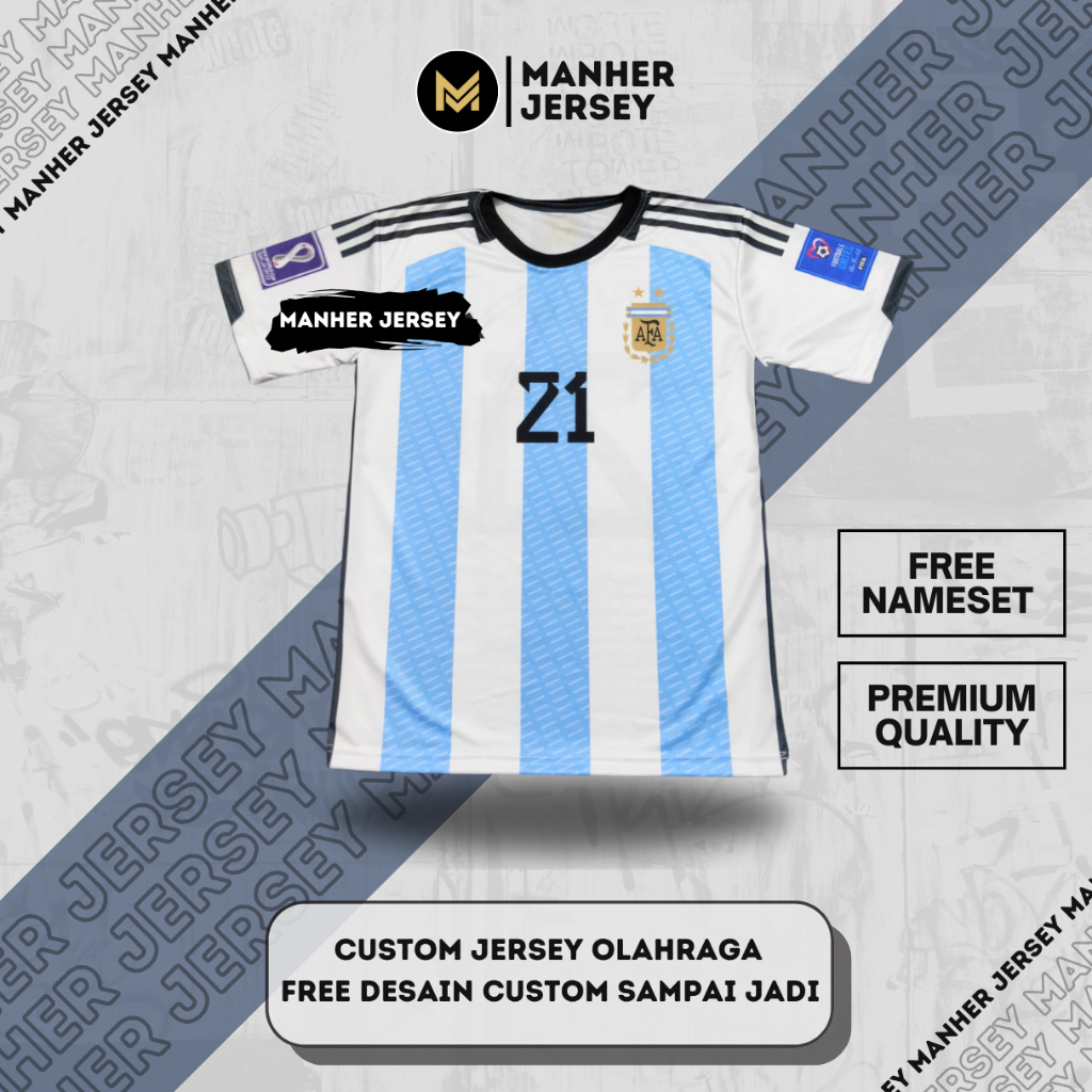 JERSEY ARGENTINA 2022 FULL PRINTING